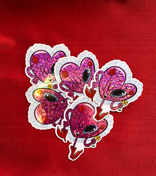 Heart bud stickers