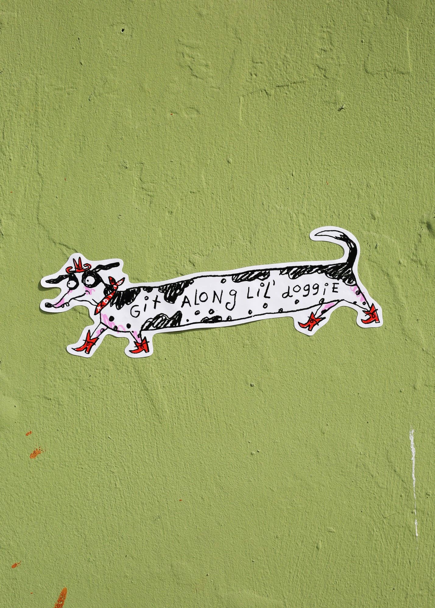 Git along doggie bumper sticker