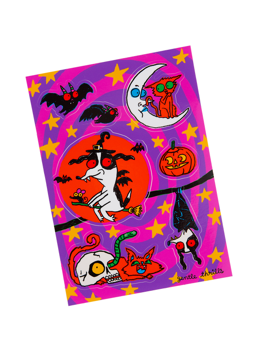 Halloweenie sticker sheet