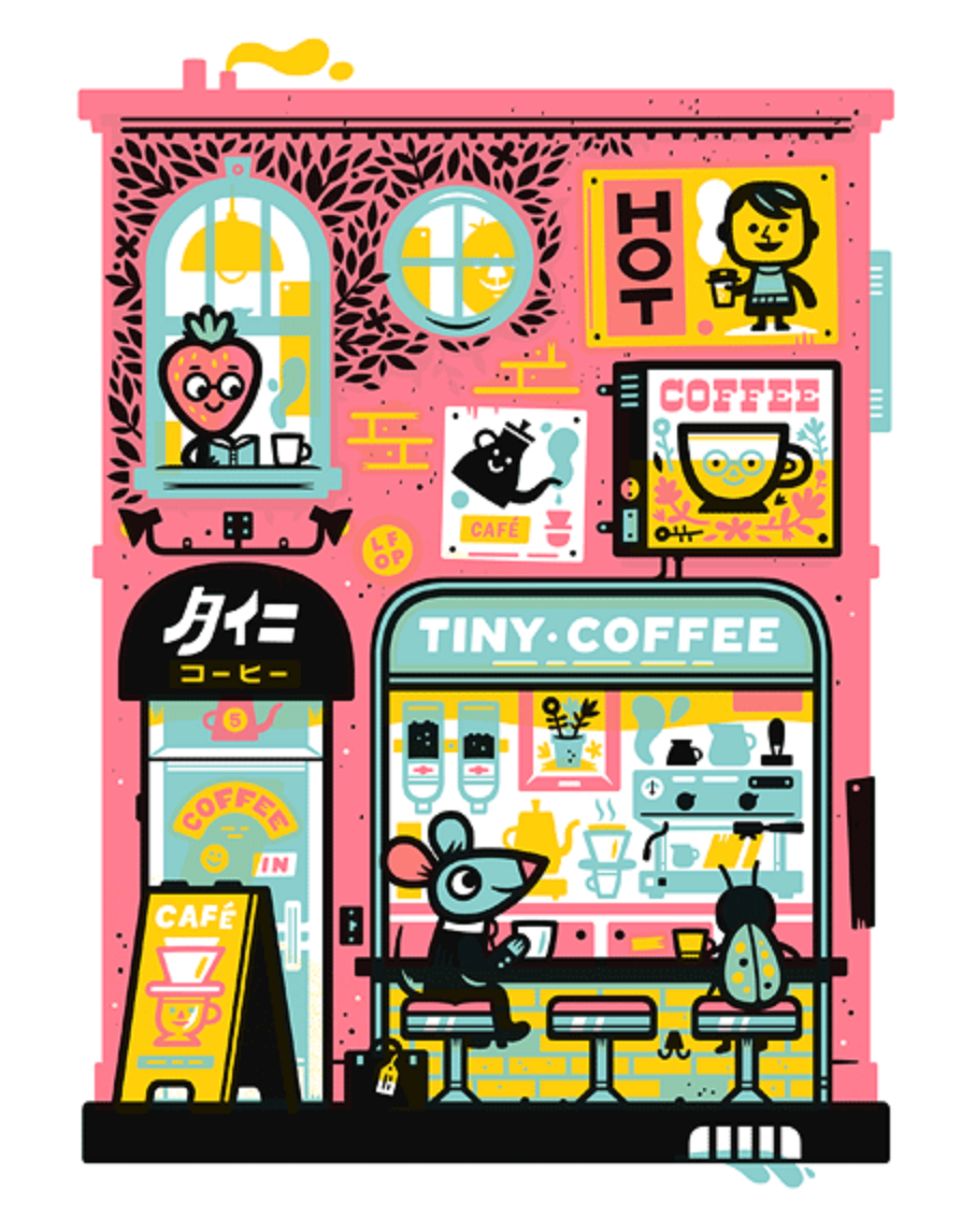 TINY COFFEE silkscreen print