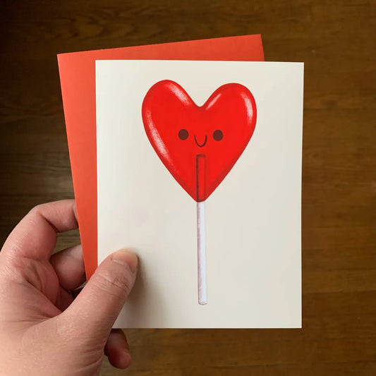 Heart Lollipop Love Greeting Card