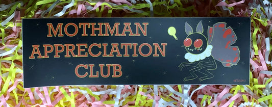 Mothman bumper sticker